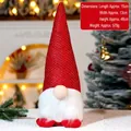 Plush Christmas gnome in red polka dot hat, 48cm tall holiday decoration figure - No Light - Red Polka Dot (401-B)