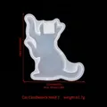 DIY cat-shaped silicone mold for candle holders with precise size and weight measurements - Cat Candlestick Mold 3-ZT#24