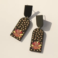 Pendientes festivos de Acción de Gracias en acrílico con diseño de pavo y flores - 1873 Pavo de Acción de Gracias