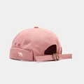 Pink canvas miki hat detail showing polar bear embroidery and adjustable metal buckle - Adjustable / Dusty Pink