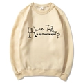 Hellgelbes Wine Tasting Is My Favorite Sport Sweatshirt mit Rundhalsausschnitt und Print - Khaki