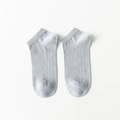 Chaussettes basses en mesh gris clair pour hommes avec texture rayée respirante - Taille unique / Gris clair (FAQ5)