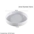 35cm round silicone river table mold for DIY crystal resin crafts and furniture - Round 35cm Mold / White