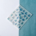 Dettaglio adesivi unghie 5D TS-129 con ballerini astratti e motivi geometrici blu art - Ballerina di Danza Classica Linee Astratte (TS-129)