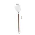Spatola in acciaio inox 304 con manico in noce, dimensioni 27x6,9 cm e peso di 41 g - Spatola quadrata con manico in legno di noce