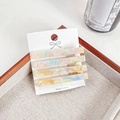 4-pack marble pattern acetate hair clips in pastel pink, blue, yellow, and white - 4 Pcs/Card (6CM) / Light Multi-color