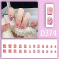 Press-on nails with purple grape 3D charms and pink gradient jelly texture finish - Purple Grape 3D Decoration (D374)
