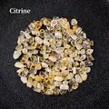 Polished natural citrine irregular tumbled stones with holes for DIY jewelry making - Citrine