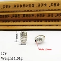 Antique silver plated oval spacer bead with scale pattern for DIY jewelry making - 17# (9mm x 6mm, Hole 1.5mm)