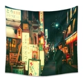 Arazzo bohémien con scena notturna di una strada izakaya giapponese per decorare stanze - 73X95CM (Spazzolato Transfrontaliero) / PK202143-1 (Strada Izakaya)