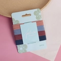 16-pack high elasticity basic hair ties in shades of pink, purple, and navy blue - 16 Pieces Pack / Morandi Colors