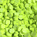 100pcs pack of 10mm neon green tennis ball clay beads with holes for DIY jewelry making - Tennis Ball