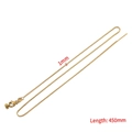Adjustable 1mm gold stainless steel box chain necklace DIY jewelry accessory 45cm - Box Chain (45cm/1.2mm) / 1 Piece / Gold