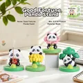 Set of four cute resin panda phone stands for desktop decor in various poses - Set of Four Pandas (1081-13)