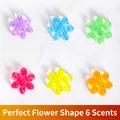 6-color floral toilet cleaning gel kit with refreshing scents and deodorizing effect - Multicolor