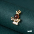 Temperament vintage pendant necklace featuring crown wings and a thermochromic stone - Gold Temperature Sensitive Crown Figure