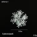 Sparkling white Christmas snowflake ornament with colorful laser silk, 5.5cm diameter - 5.5CM Snowflake 3 Pieces/Pack