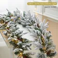 2m PE Snowy Garland With Light