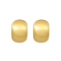 Orecchini a cerchio C in oro opaco a forma di fagiolo con finitura in metallo spazzolato - Forma a Semicerchio (5096505009655) / Oro Opaco (2389)