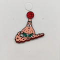 Cute Patrick Star pin badge with basketball and pizza swoosh logo for clothes and bags - 167*patrick Star