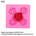 Pink silicone rose flower mold for fondant cake decorating and DIY clay crafts - 1# Rose Floral / Pink