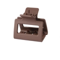 Pinza per capelli quadrata marrone opaco da 5 cm in materiale PS per capelli - Confezione sfusa / 5CM Caffè Scuro