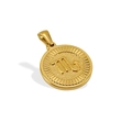 Scorpio zodiac pendant necklace in 18K gold finish with circular medallion design - Scorpio - Single Pendant