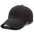 Gorra de béisbol negra de secado rápido con bordado CASUAL y ventilación láser lateral - Negro