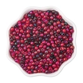Deep red and dark round 4mm glass seed beads for DIY jewelry in a petal bowl - 4mm / Red Series