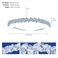 Detailed macro view showing the precise zircon inlay and silver crown dimensions - Silver