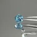 Titanium steel screw earring featuring a brilliant blue round-cut sparkling diamond - 8mm Lake Blue (Single Piece)
