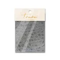 Selbstklebende silberne Metallketten-Nagelkunst-Aufkleber TO1743 mit Laser-Finish - Bis 1743 / Silber