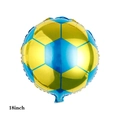 18-inch blue and gold football foil balloon for sports theme party decorations - 18 Inch Gold Soccer