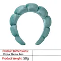 Thick mint green sponge cloud headband made of soft velvet material for women hair styling - 10-velvet Blue Hairband