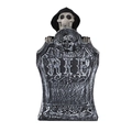 Halloween Grabstein mit Skelett-Geist und RIP-Gravur für gruselige Spukhaus Dekorationen - Warmlicht Animierter Geist Grabstein