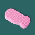 Spugna da bagno rosa 3D con trama a squame e design ergonomico per la pulizia del corpo - Rosa