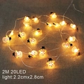2M 20LED warm white snowman fairy lights with copper wire for Christmas decor - Snowman/2M 20LED