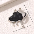 Macro shot of silver cloud and lightning pendant with measurements 2.5cm by 2.4cm - Cloud Lightning Style