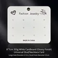 Carte blanche 8x7cm pour bijoux et colliers avec 12 trous pour une présentation polyvalente - 8*7cm 350g