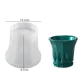 Silicone mold for striped vase and resin storage container with geometric facets - Rhombus Dot Vase