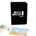 Étui de rangement noir pour 100 feutres à double pointe en nylon avec fermeture éclair - 100 Couleurs Corps Blanc avec Sac CD