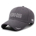 Casquette de baseball gris foncé avec broderie FBXS blanche et détail sourire sur la visière - Réglable / Gris
