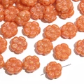 Vibrant orange acrylic flower beads for handmade jewelry making and DIY crafts - Approx. 19mm (4 Pcs/Pack) / Orange