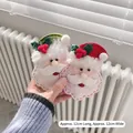 Décoration de Noël en feutre Père Noël pour sapin avec barbe et houx 12x12cm - Père Noël avec Bonnet Vert