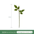 Artificial rose leaf stem 32cm for floral DIY set of 10 pieces in green finish - 32CM Rose Leaf Green Stem (10pcs)