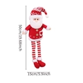 Gezellige gebreide kerstmanpop van 50cm met gestreepte benen voor kerstdecoratie - Kerstman