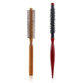 Coppia di spazzole tonde in legno con setole resistenti al calore per volume e styling - Set di spazzole in alluminio 11#