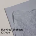 Cyan-grey pearlescent tissue paper for flower wrapping, 38 sheets in 50x70cm size - Authentic [blue-gray] 50*70 Cm / 38 Sheets; Better Wholesale Price For Whole Boxes.