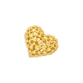 Golden hollow heart bead with vintage openwork design for DIY jewelry bracelets - VZ444 Golden Heart Spacer Bead