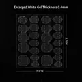 24-piece clear 0.4mm thick nail jelly adhesive tabs for press-on nails application - Enlarged White Glue